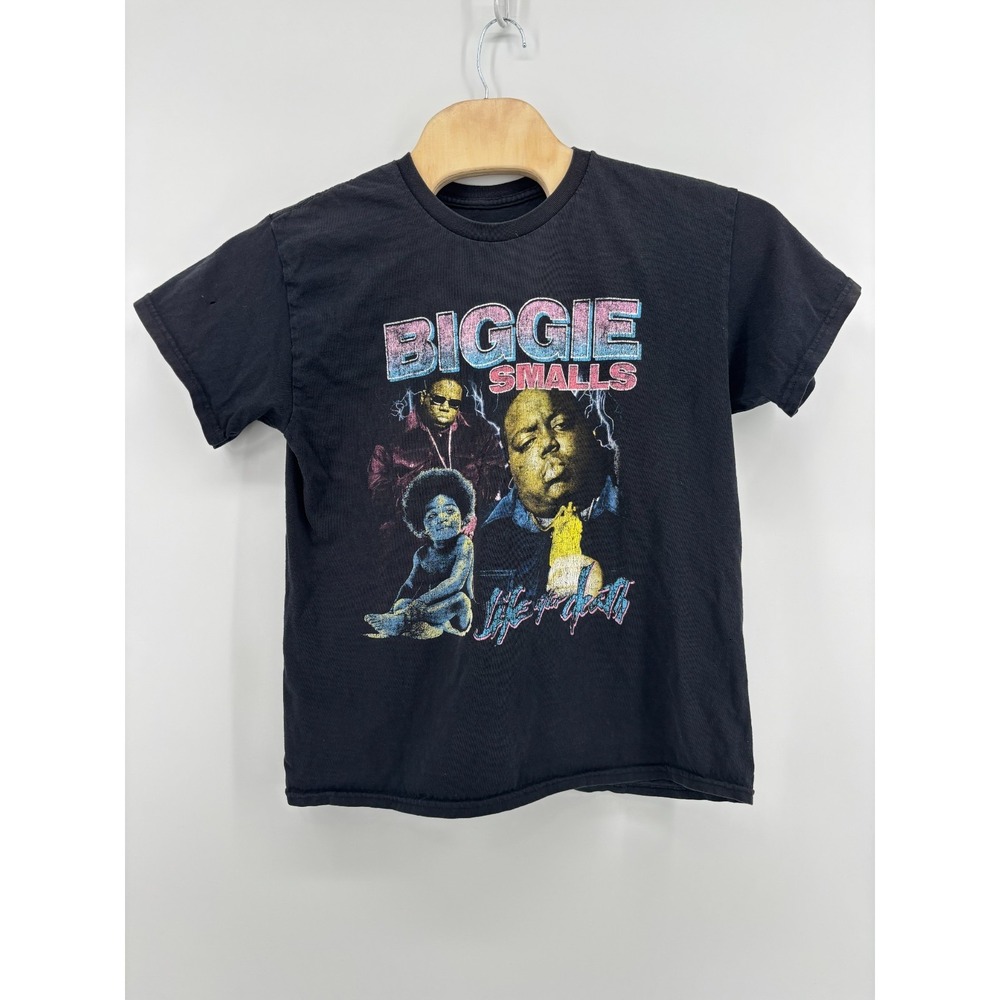 Biggie Smalls Life After Death Rap T Shirt Mens Black Graphic Short Sleeve Y2K